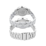 Side view of Jones New York unisex blue watch