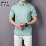 Close-up detail shot of Polo cotton polo shirt with logo-detail design