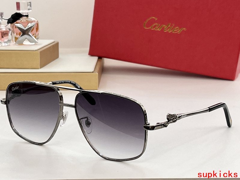 Angled view of Cartier unisex sunglasses