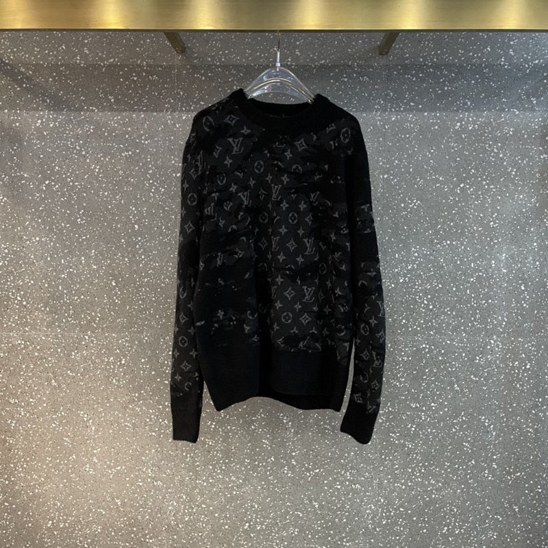 Side profile of Louis Vuitton luxury clothing with label-forward styling