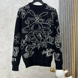 Front view of Louis Vuitton luxury clothing with label-forward styling