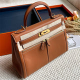 Close-up detail of understated bag design