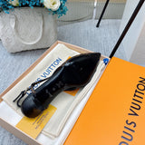 Louis Vuitton Camel Bow-Detail Flats - Front View