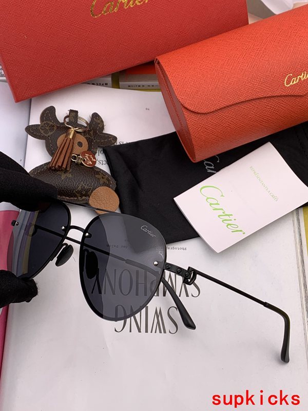 Angled view of Cartier unisex sunglasses
