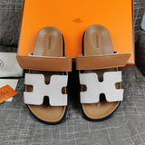 Hermès Burgundy Crisscross Strap Sandals - Heel Detail View