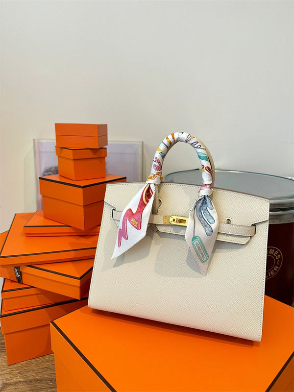Side view of versatile structured handbag