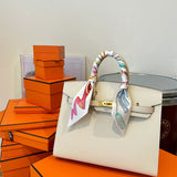 Side view of versatile structured handbag