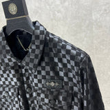 Full styled look of Louis Vuitton luxury clothing with label-forward styling