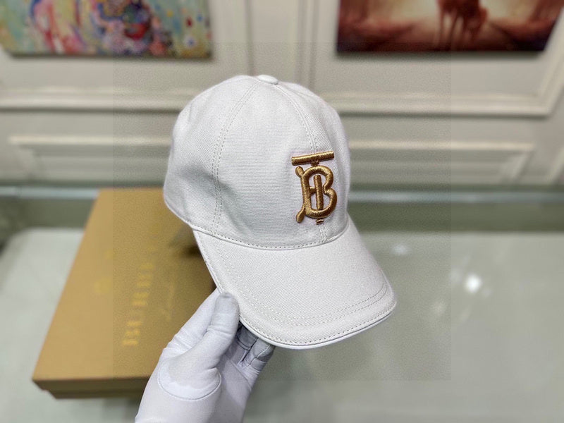 Angled view of Burberry unisex cap