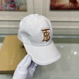 Angled view of Burberry unisex cap