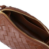 Close-up of Bottega Veneta shoulder bags hardware and fine stitching
