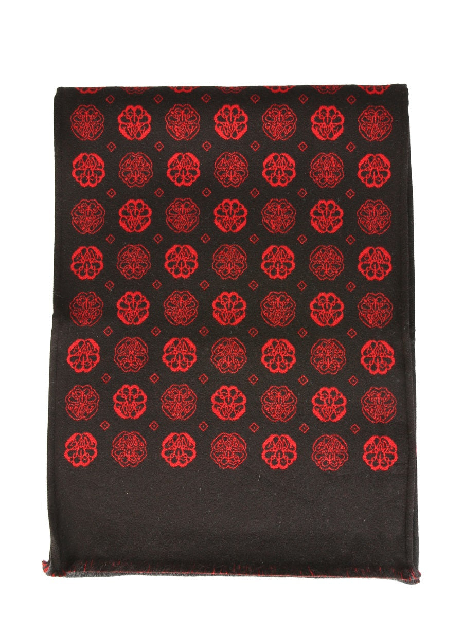 Alexander McQueen Scarves? Alexander Mcqueen Men Scarf With Jacquard Pattern Luxury Designer Silk Scarf