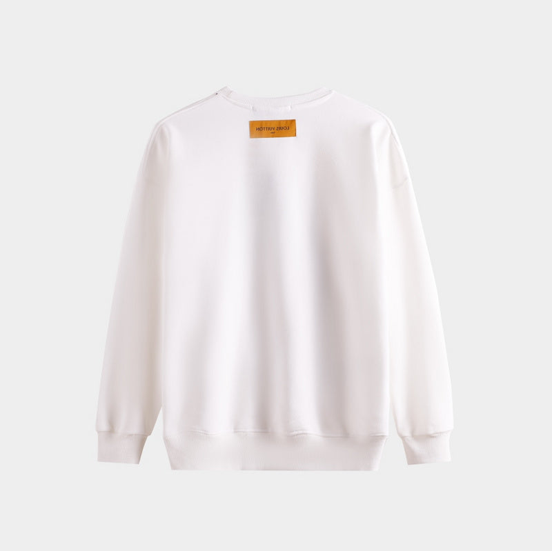 Side profile of Louis Vuitton luxury clothing with label-forward styling
