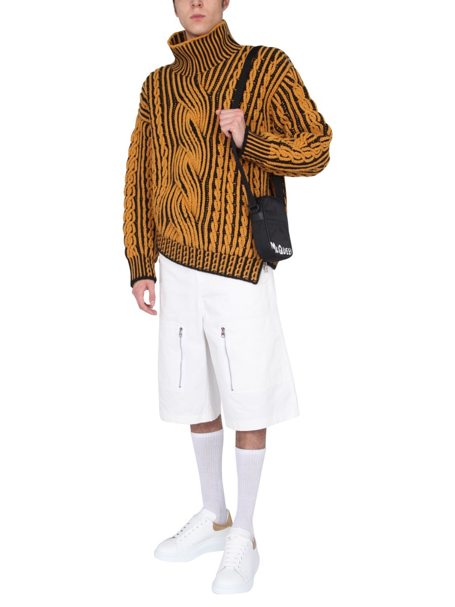 Alexander McQueen Shorts? Alexander Mcqueen Men Japanese Gabardine Shorts Premium Designer Casual Shorts