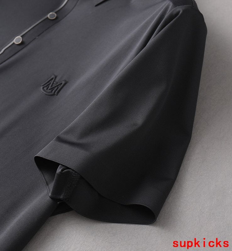 Front view of Moncler luxury clothing with contemporary cut