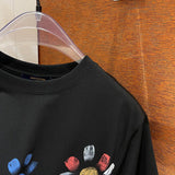 Flat lay presentation of Louis Vuitton cotton t-shirt with relaxed-fit cut