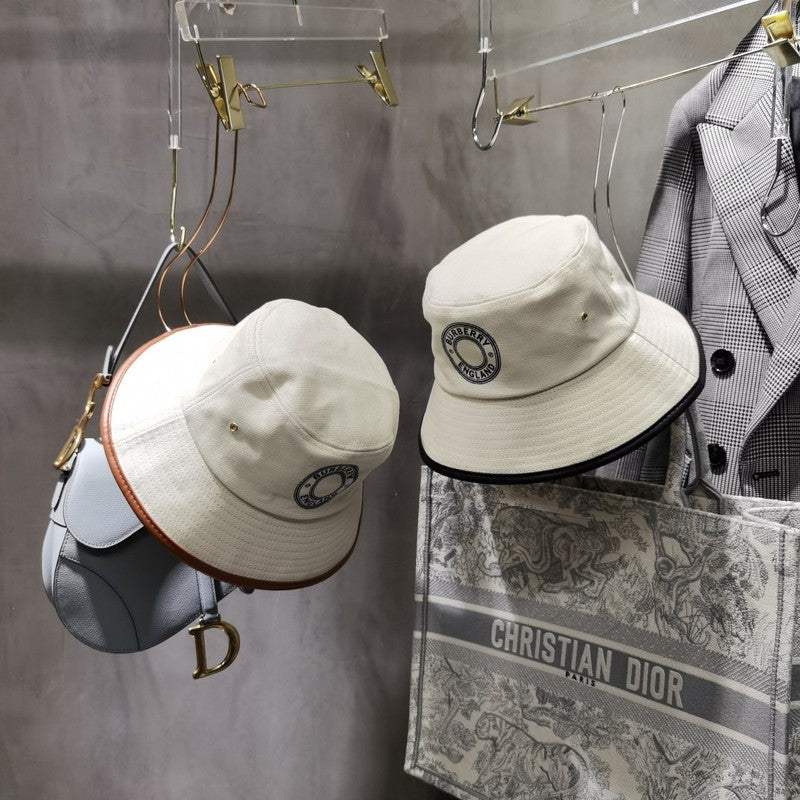 Close-up detail view of Burberry unisex cap