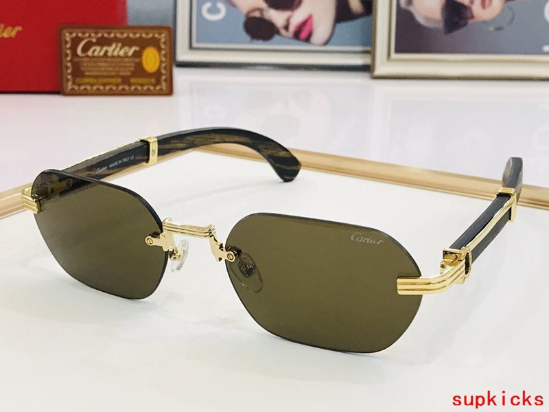 Angled view of Cartier unisex sunglasses