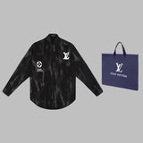 Back view of Louis Vuitton luxury clothing with logo-detail design