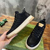 Gucci tonal black luxury sneakers view 10 premium leather build