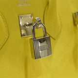 Side view of modern structured handbag