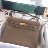 Side view of everyday-ready structured handbag