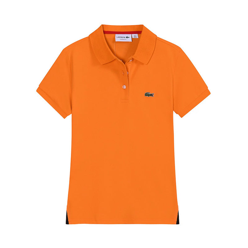 Side profile of Lacoste luxury clothing with tailored silhouette
