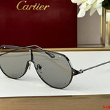 Close-up detail view of Cartier unisex sunglasses