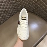 Gucci soft grey luxury sneakers view 4 bold athletic profile