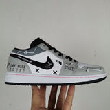 Nike soft grey luxury sneakers view 4 premium leather build
