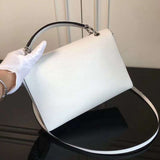 Close-up detail of structured modern women's handbag – women's premium purse