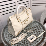 Top view of polished premium women's handbag – women's statement bag