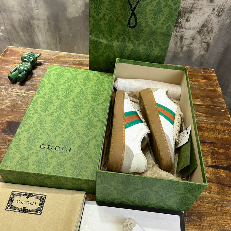 Gucci bold contrast luxury sneakers view 8 signature lace-up style