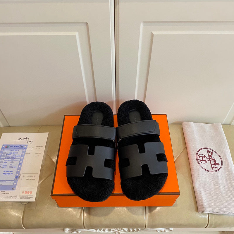 Hermès Chocolate Brown Gladiator Sandals - Front View