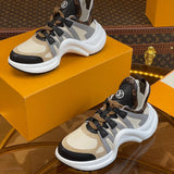 Louis Vuitton Chocolate Brown Combat Boots - Heel Detail View