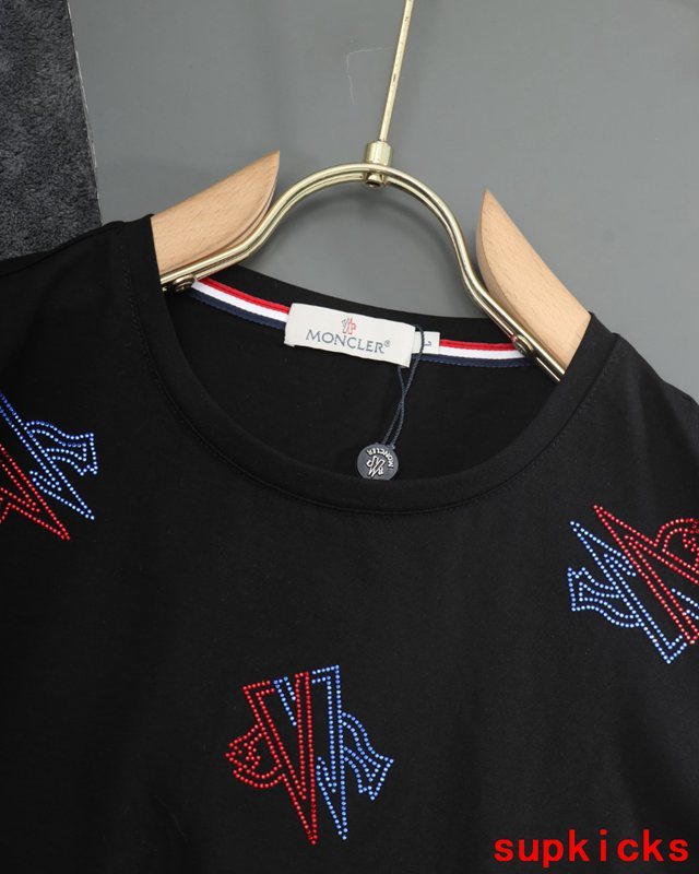 Front view of Moncler luxury clothing with relaxed-fit cut