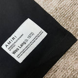 Close-up of Amiri t-shirt craftsmanship