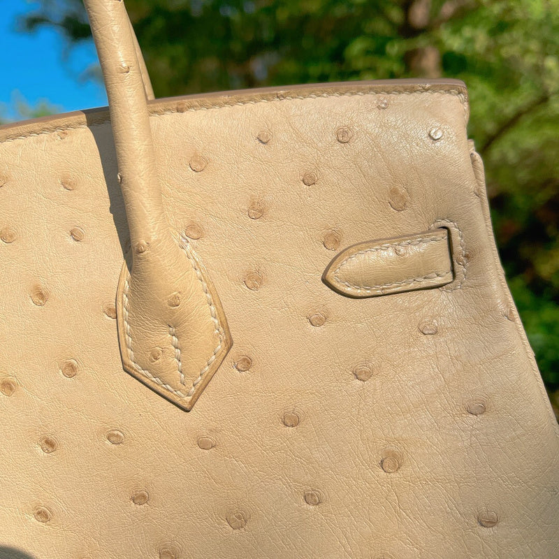 Side view of effortless structured handbag