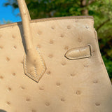 Side view of effortless structured handbag