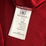 Side profile of Givenchy luxury clothing with signature branding