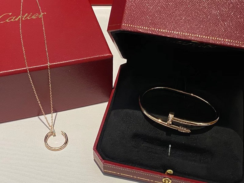 Close-up detail view of Cartier unisex jewelry piece