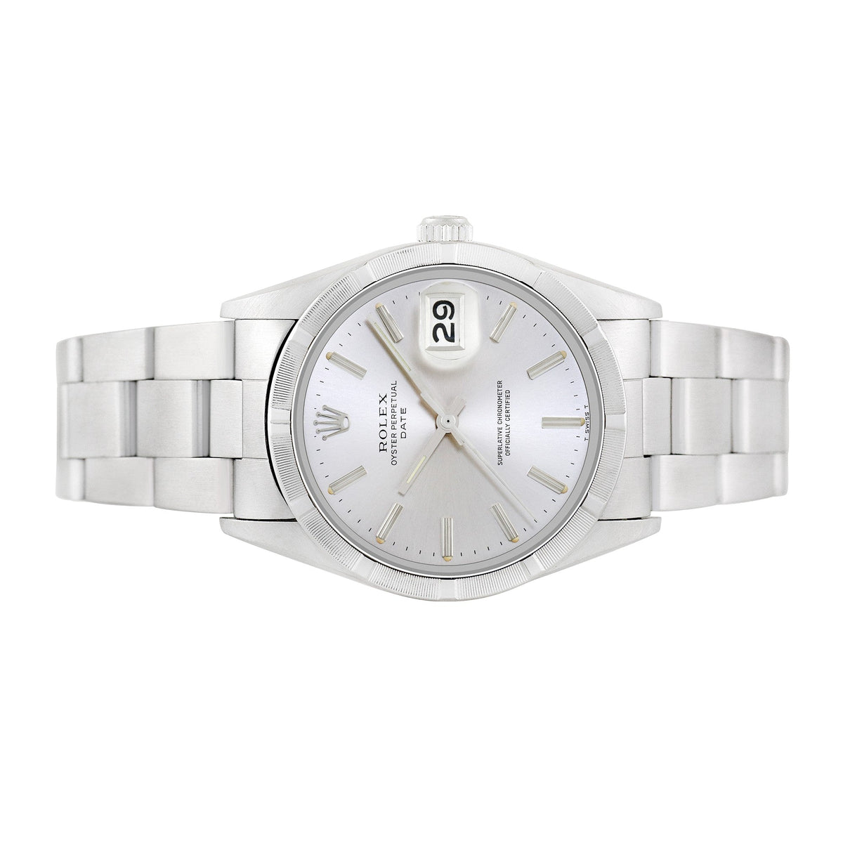 Front view of Rolex men's watch