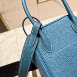 Side view of effortless structured handbag