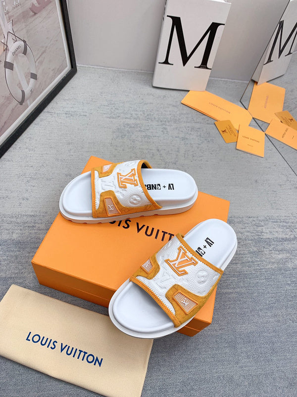 Louis Vuitton shoes Style 363 - close-up of iconic logo design