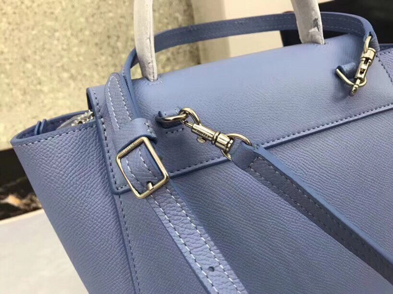Back view of modern structured women's handbag – women's designer-style accessory
