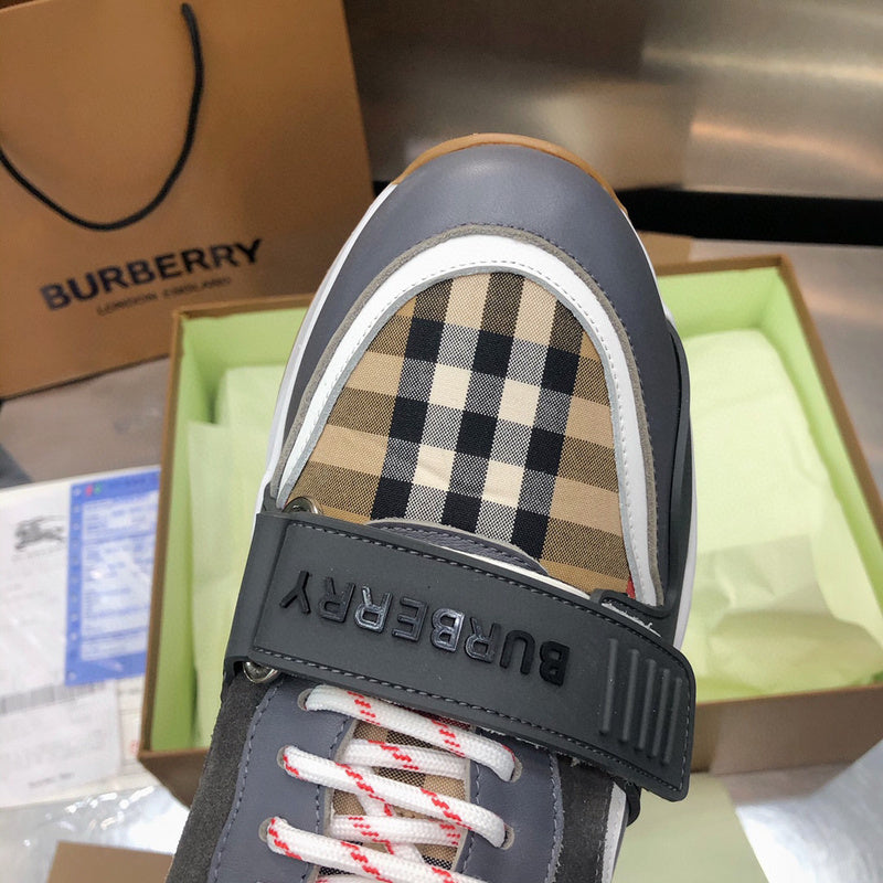 Burberry Grey Combat Boots - Toe Detail View
