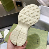 Gucci two-tone luxury sneakers view 8 breathable knit upper