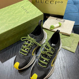 Gucci stone beige luxury sneakers view 8 bold athletic profile