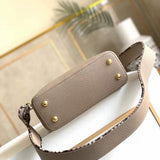 Styled lifestyle shot of modern refined women's handbag – women's designer-style accessory