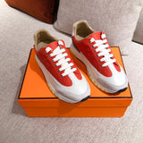 Hermès White High-Top Sneakers - Back View